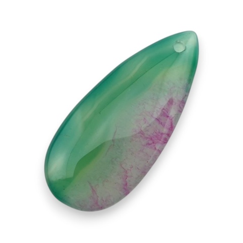 Agate cabochon with mounting hole 40x17 mm no 114
