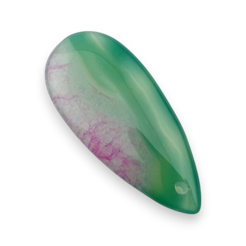 Agate cabochon with mounting hole 40x17 mm no 114