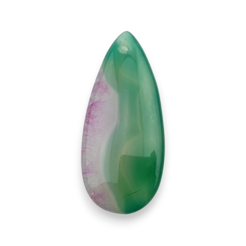 Agate cabochon with mounting hole 40x17 mm no 114