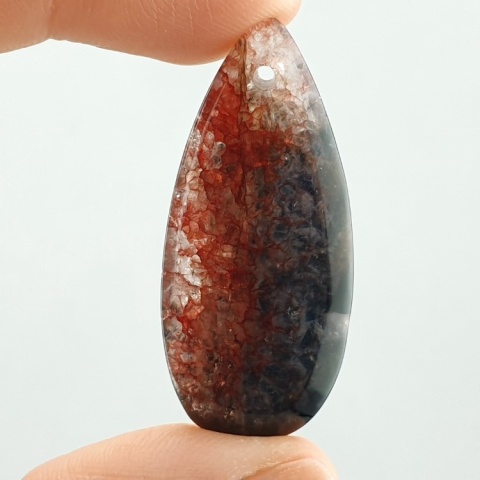 Agate cabochon with mounting hole 40x18 mm no 163