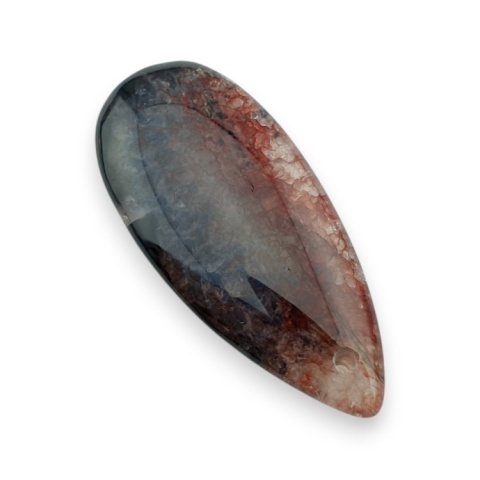 Agate cabochon with mounting hole 40x18 mm no 163