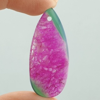 Agat kaboszon z dziurką 41x18 mm nr 112