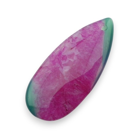 Agate cabochon with mounting hole 41x18 mm no 112