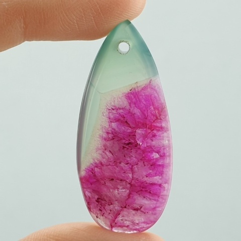 Agate cabochon with mounting hole 41x18 mm no 115
