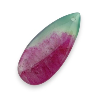 Agate cabochon with mounting hole 41x18 mm no 115