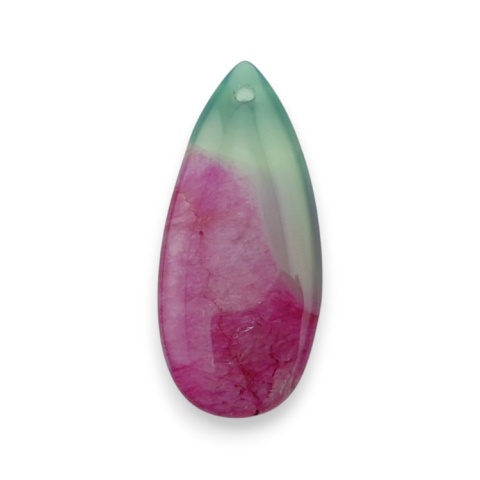 Agate cabochon with mounting hole 41x18 mm no 115