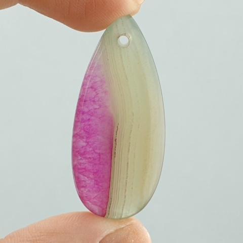 Agate cabochon with mounting hole 41x18 mm no 116 Agate cabochon with mounting hole 41x18 mm no 116