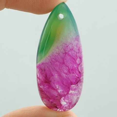 Agat kaboszon z dziurką 41x18 mm nr 118