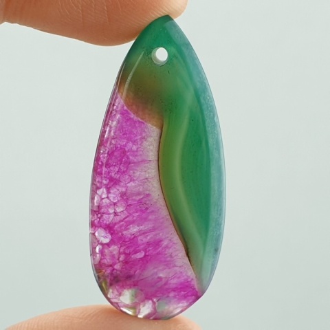 Agat kaboszon z dziurką 41x18 mm nr 120