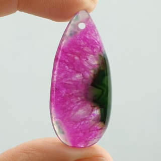 Agat kaboszon z dziurką 41x18 mm nr 121