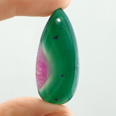 Agat kaboszon z dziurką 41x18 mm nr 122 Agat kaboszon z dziurką 41x18 mm nr 122