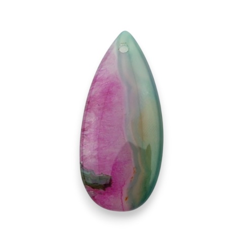 Agat kaboszon z dziurką 41x18 mm nr 124