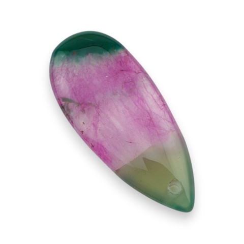 Agate cabochon with mounting hole 41x18 mm no 128 Agate cabochon with mounting hole 41x18 mm no 128