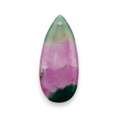 Agate cabochon with mounting hole 41x18 mm no 128 Agate cabochon with mounting hole 41x18 mm no 128