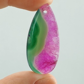 Agat kaboszon z dziurką 41x18 mm nr 130