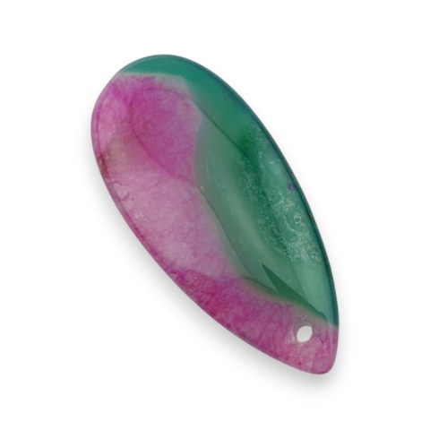 Agate cabochon with mounting hole 41x18 mm no 130