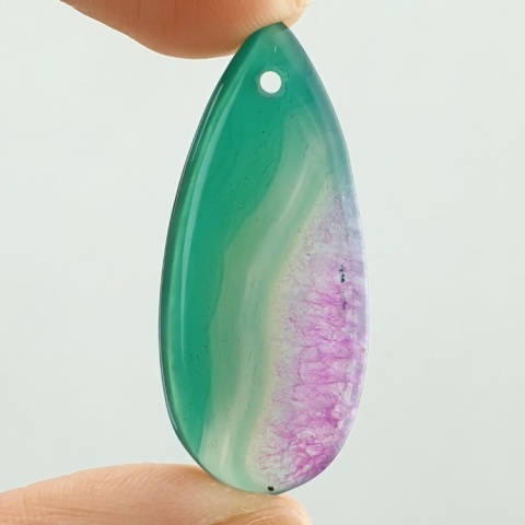 Agat kaboszon z dziurką 41x18 mm nr 135 Agat kaboszon z dziurką 41x18 mm nr 135