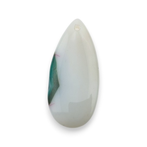 Agate cabochon with mounting hole 41x18 mm no 136 Agate cabochon with mounting hole 41x18 mm no 136