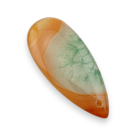 Agate cabochon with mounting hole 41x18 mm no 137
