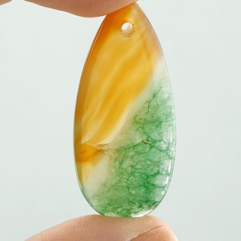 Agate cabochon with mounting hole 41x18 mm no 139 Agate cabochon with mounting hole 41x18 mm no 139