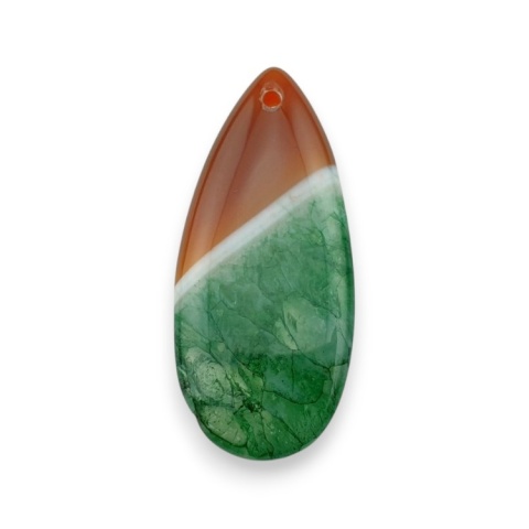 Agate cabochon with mounting hole 41x18 mm no 140 Agate cabochon with mounting hole 41x18 mm no 140