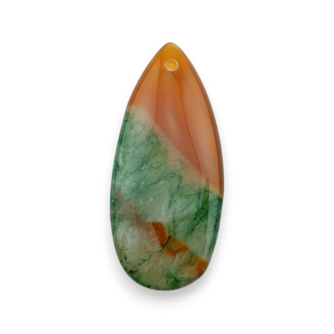 Agat kaboszon z dziurką 41x18 mm nr 145