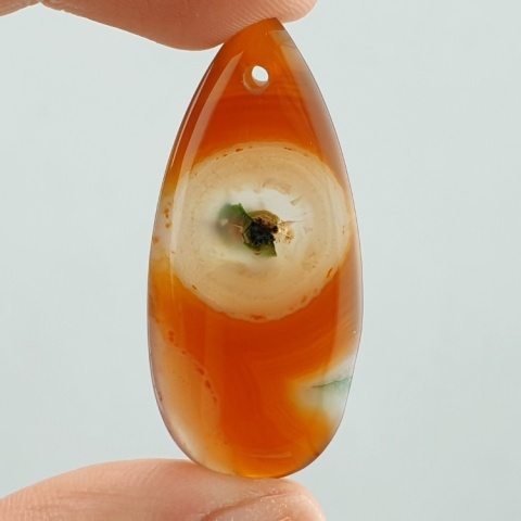 Agate cabochon with mounting hole 41x18 mm no 147