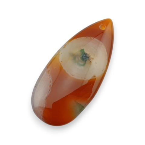 Agate cabochon with mounting hole 41x18 mm no 147