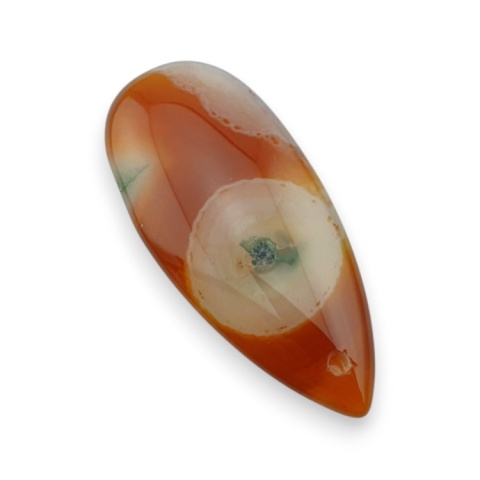 Agate cabochon with mounting hole 41x18 mm no 147