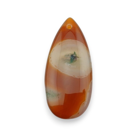 Agate cabochon with mounting hole 41x18 mm no 147