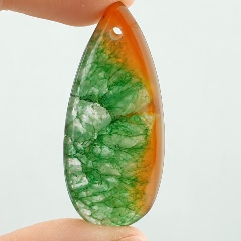Agate cabochon with mounting hole 41x18 mm no 148 Agate cabochon with mounting hole 41x18 mm no 148