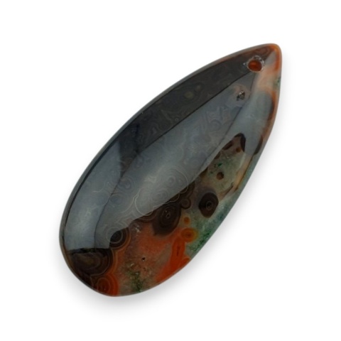 Agate cabochon with mounting hole 41x18 mm no 149 Agate cabochon with mounting hole 41x18 mm no 149