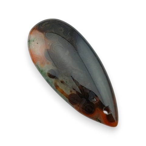 Agate cabochon with mounting hole 41x18 mm no 149 Agate cabochon with mounting hole 41x18 mm no 149