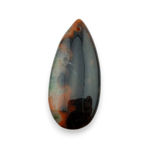 Agate cabochon with mounting hole 41x18 mm no 149 Agate cabochon with mounting hole 41x18 mm no 149