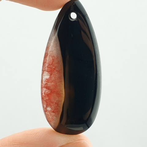 Agate cabochon with mounting hole 41x18 mm no 150 Agate cabochon with mounting hole 41x18 mm no 150