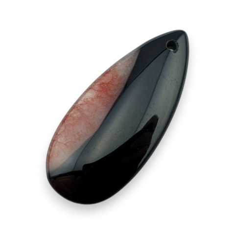 Agate cabochon with mounting hole 41x18 mm no 150 Agate cabochon with mounting hole 41x18 mm no 150