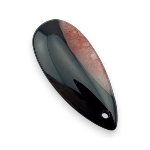 Agate cabochon with mounting hole 41x18 mm no 150 Agate cabochon with mounting hole 41x18 mm no 150