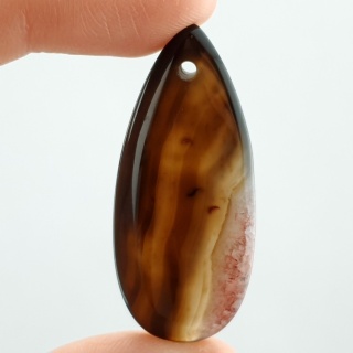 Agat kaboszon z dziurką 41x18 mm nr 151