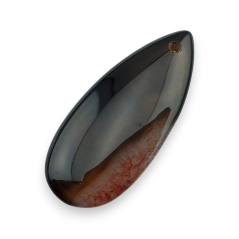 Agate cabochon with mounting hole 41x18 mm no 151 Agate cabochon with mounting hole 41x18 mm no 151