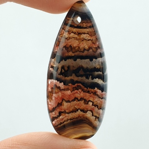 Agate cabochon with mounting hole 41x18 mm no 152 Agate cabochon with mounting hole 41x18 mm no 152