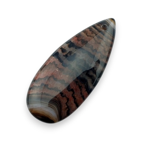 Agate cabochon with mounting hole 41x18 mm no 152 Agate cabochon with mounting hole 41x18 mm no 152