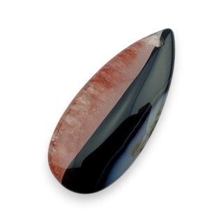 Agat kaboszon z dziurką 41x18 mm nr 153