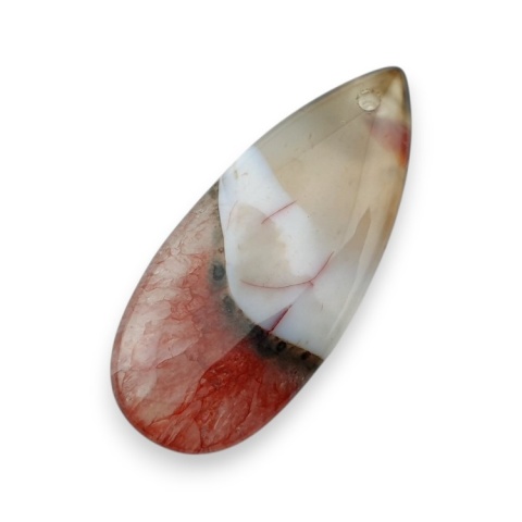 Agate cabochon with mounting hole 41x18 mm no 154 Agate cabochon with mounting hole 41x18 mm no 154