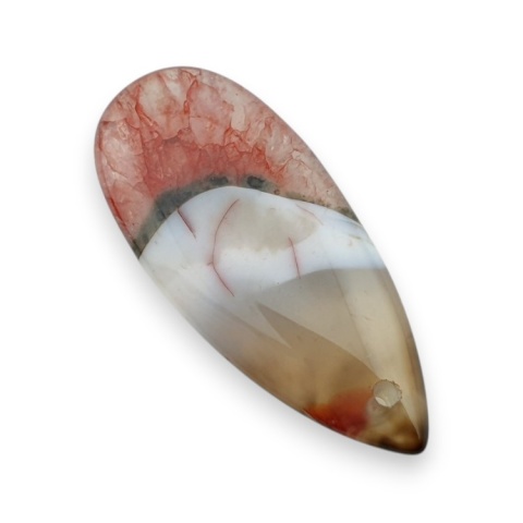 Agate cabochon with mounting hole 41x18 mm no 154 Agate cabochon with mounting hole 41x18 mm no 154