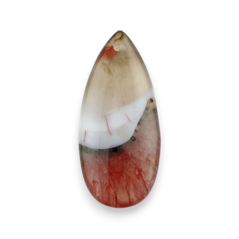 Agate cabochon with mounting hole 41x18 mm no 154 Agate cabochon with mounting hole 41x18 mm no 154