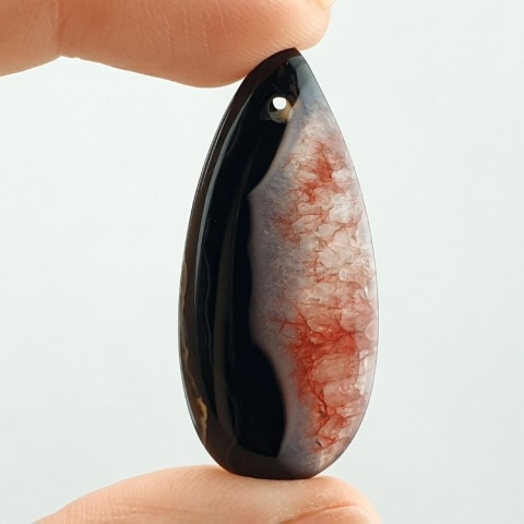Agat kaboszon z dziurką 41x18 mm nr 155 Agat kaboszon z dziurką 41x18 mm nr 155