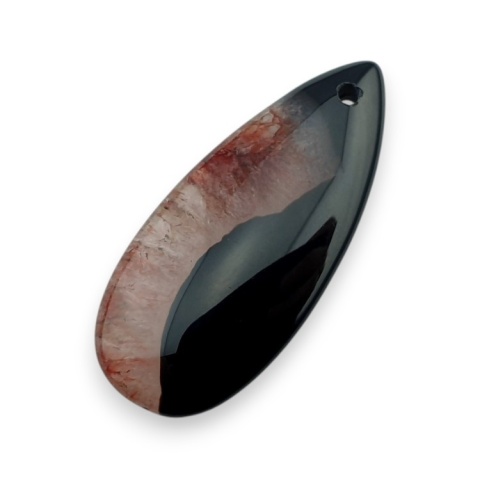Agate cabochon with mounting hole 41x18 mm no 156 Agate cabochon with mounting hole 41x18 mm no 156