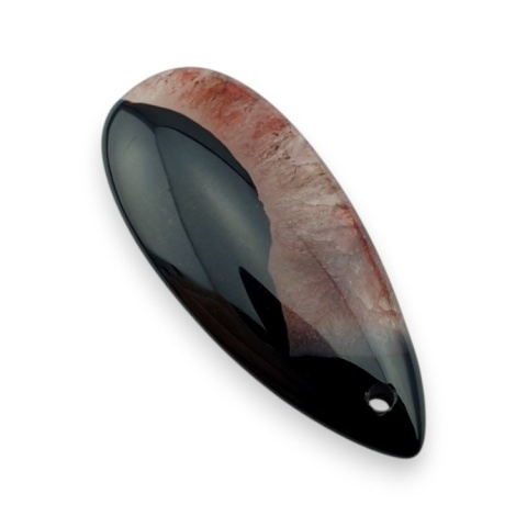 Agate cabochon with mounting hole 41x18 mm no 156 Agate cabochon with mounting hole 41x18 mm no 156