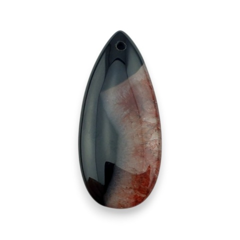 Agate cabochon with mounting hole 41x18 mm no 156 Agate cabochon with mounting hole 41x18 mm no 156
