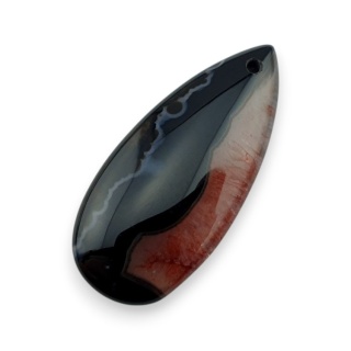Agat kaboszon z dziurką 41x18 mm nr 157